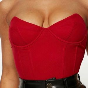 Fashion nova red corset